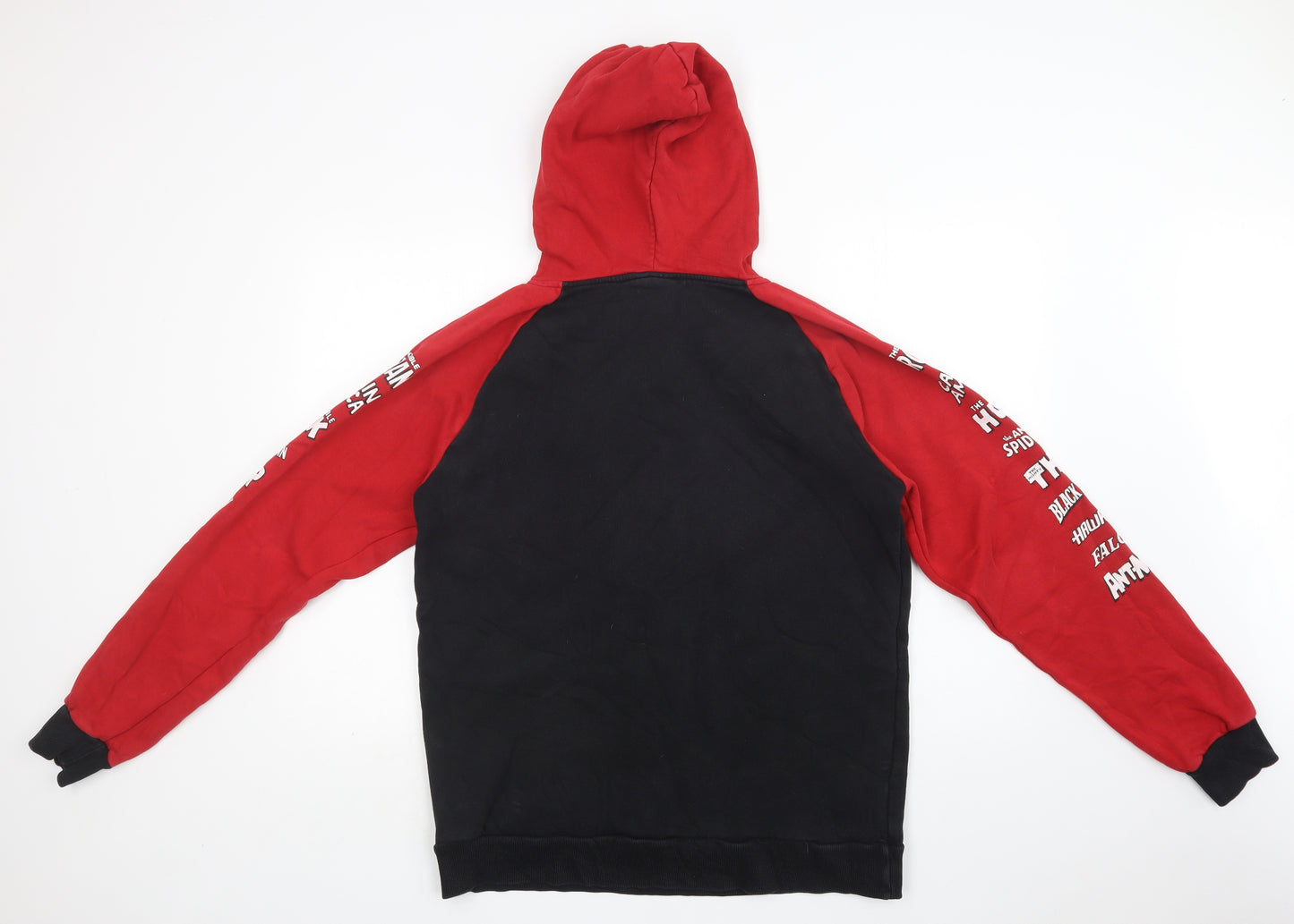 Marvel Womens Black Colourblock Cotton Pullover Hoodie Size XL