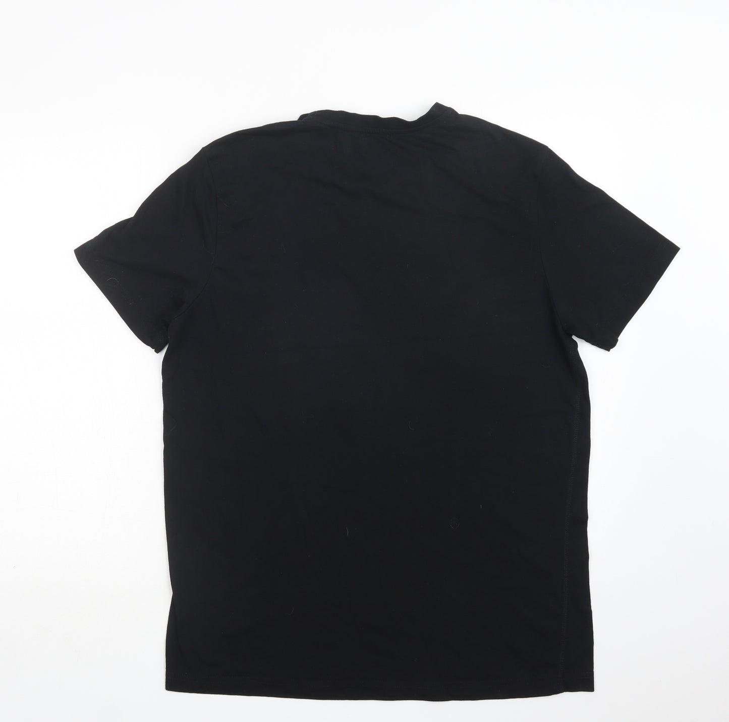 Primark Mens Black  Cotton  T-Shirt Size L Crew Neck