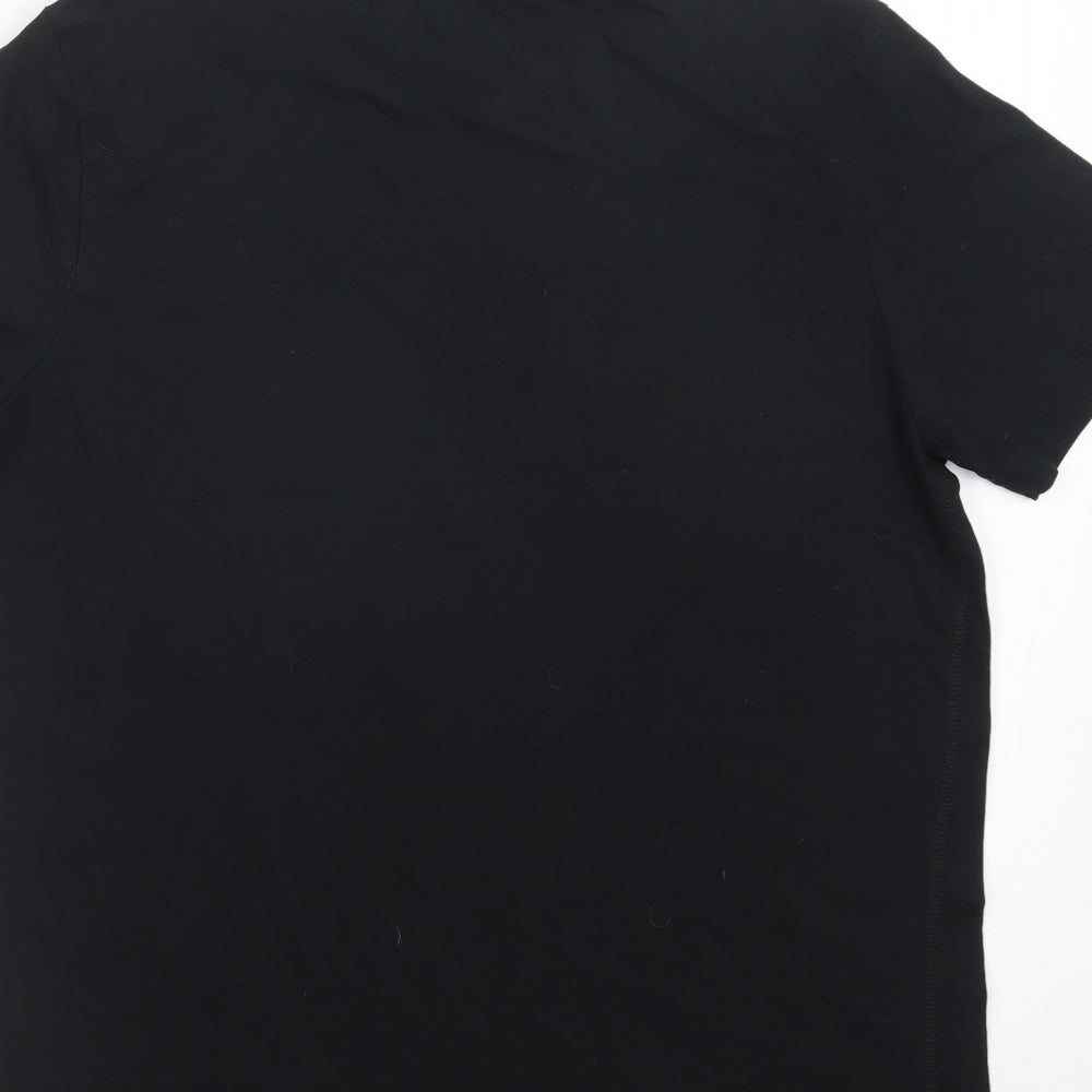 Primark Mens Black  Cotton  T-Shirt Size L Crew Neck