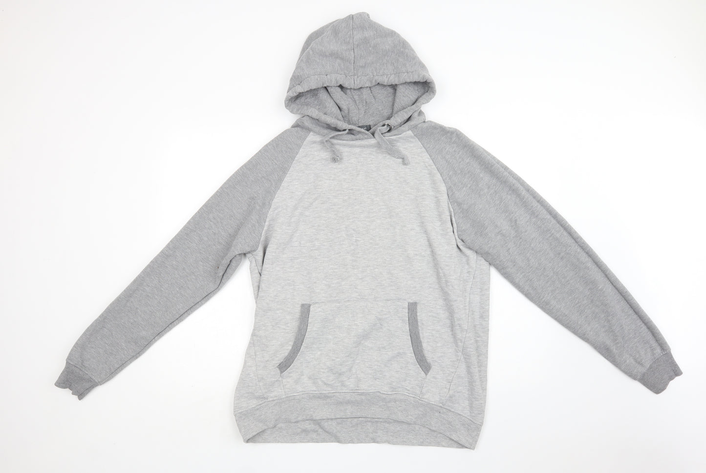 Primark Mens Grey  Cotton Pullover Hoodie Size M