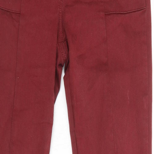 NEXT Womens Red  Cotton Skinny Jeans Size 10 L29 in Regular Button