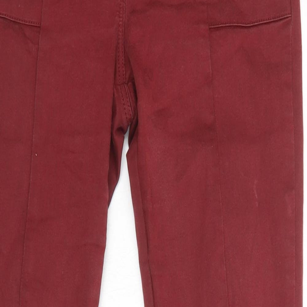 NEXT Womens Red  Cotton Skinny Jeans Size 10 L29 in Regular Button
