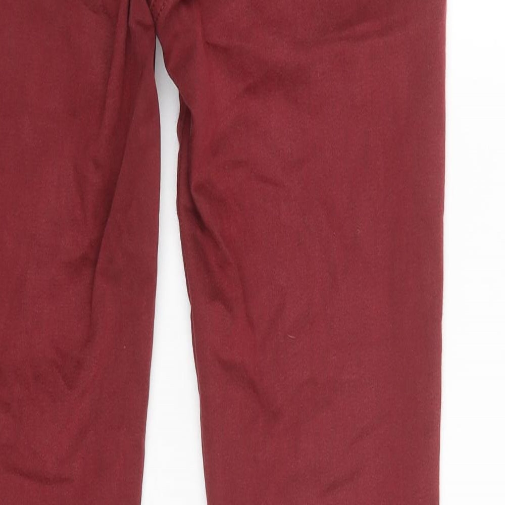 NEXT Womens Red  Cotton Skinny Jeans Size 10 L29 in Regular Button