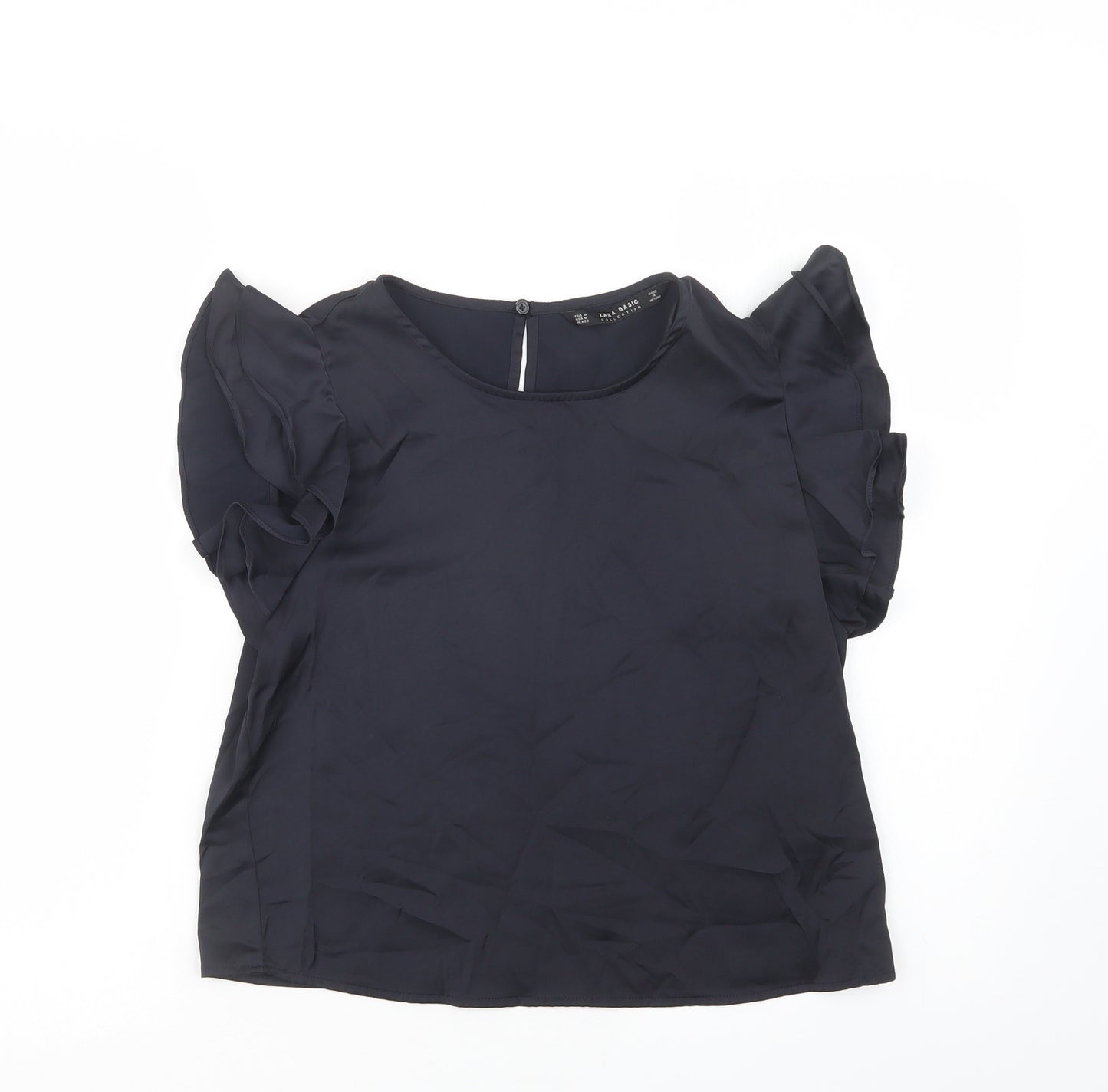 Zara Womens Black   Camisole Blouse Size M Round Neck