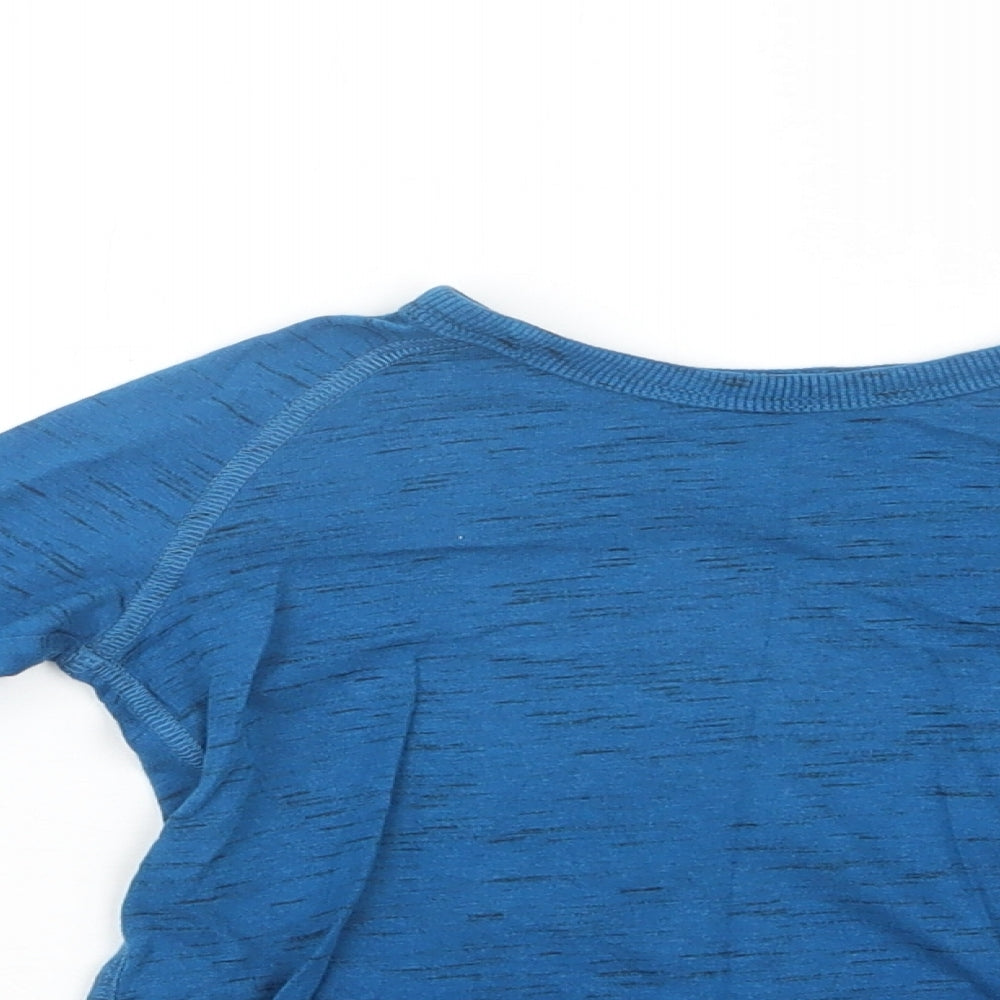 NEXT Girls Green  Cotton Basic Blouse Size 2-3 Years Crew Neck