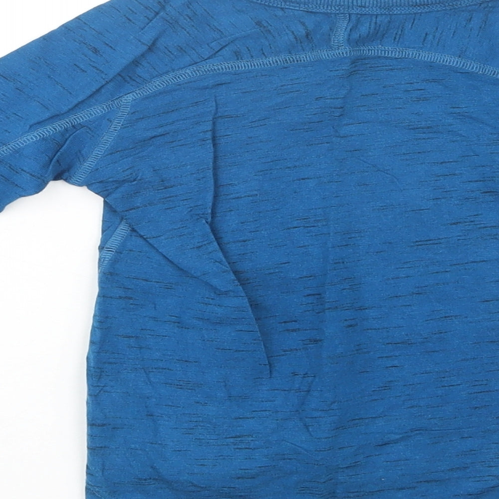NEXT Girls Green  Cotton Basic Blouse Size 2-3 Years Crew Neck
