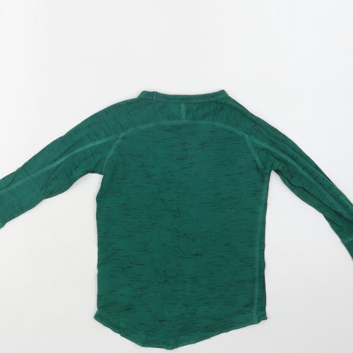NEXT Girls Green  Cotton Basic Blouse Size 2-3 Years Crew Neck
