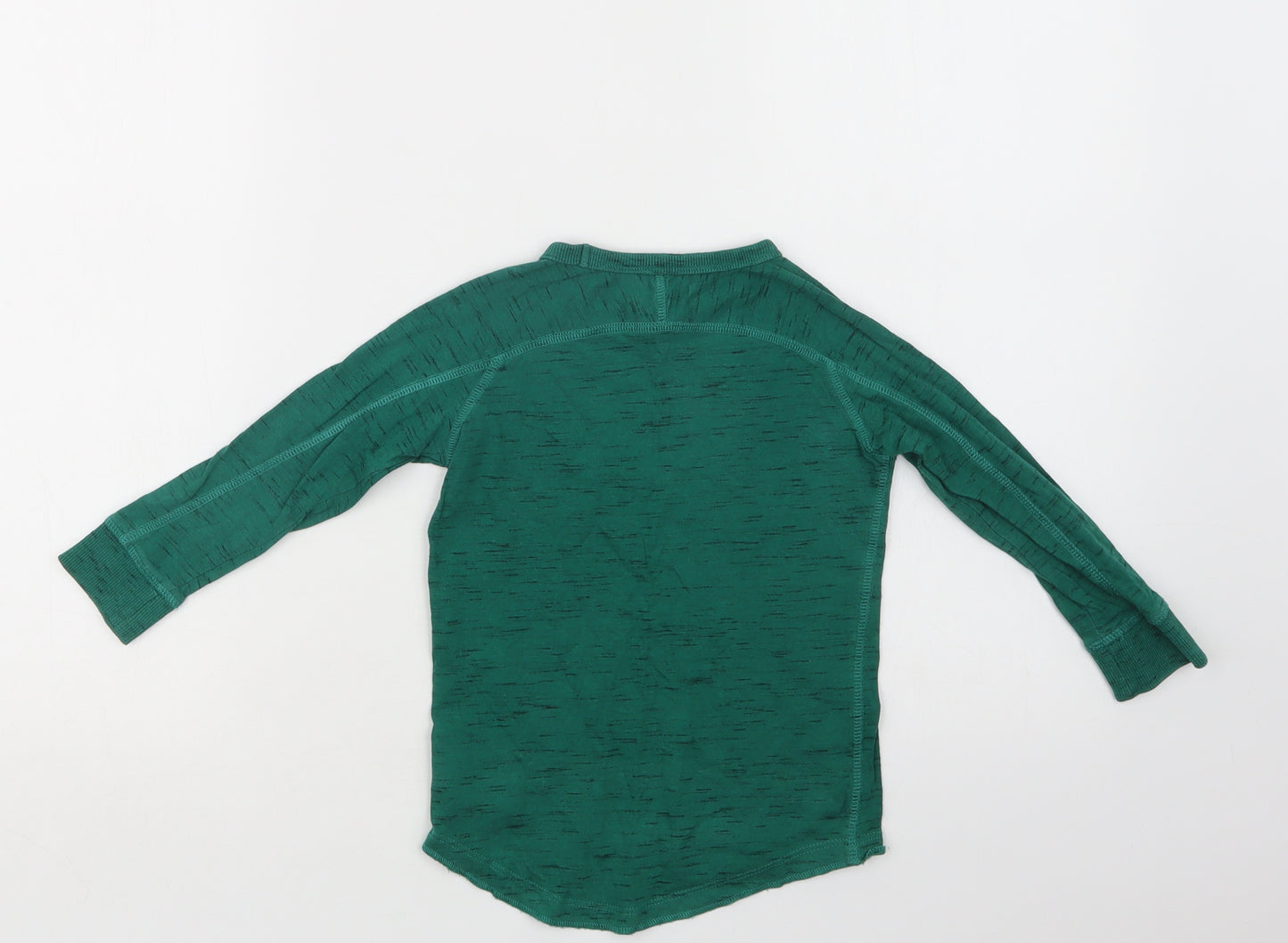 NEXT Girls Green  Cotton Basic Blouse Size 2-3 Years Crew Neck