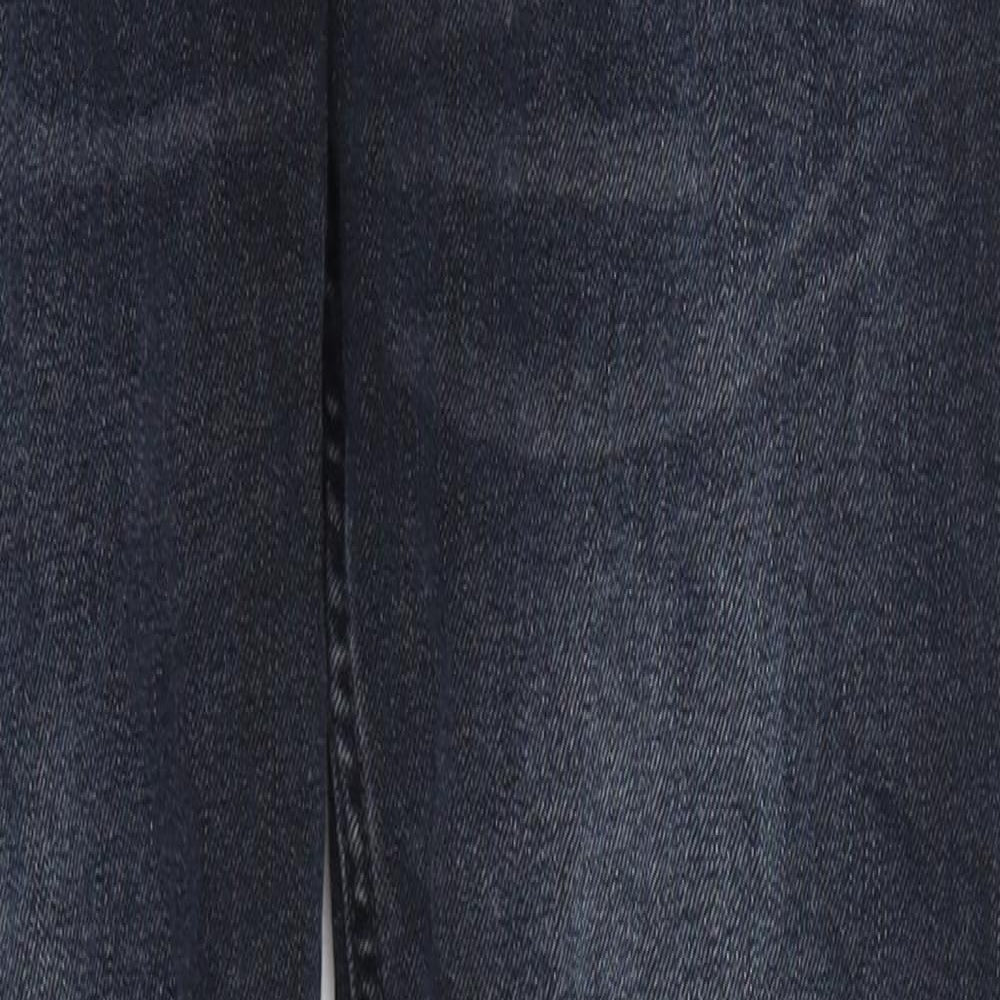 Burton Mens Grey  Cotton Straight Jeans Size 30 L30 in Regular Button