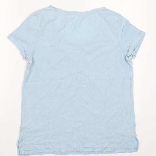 NEXT Womens Blue  Cotton Basic T-Shirt Size 12 Round Neck