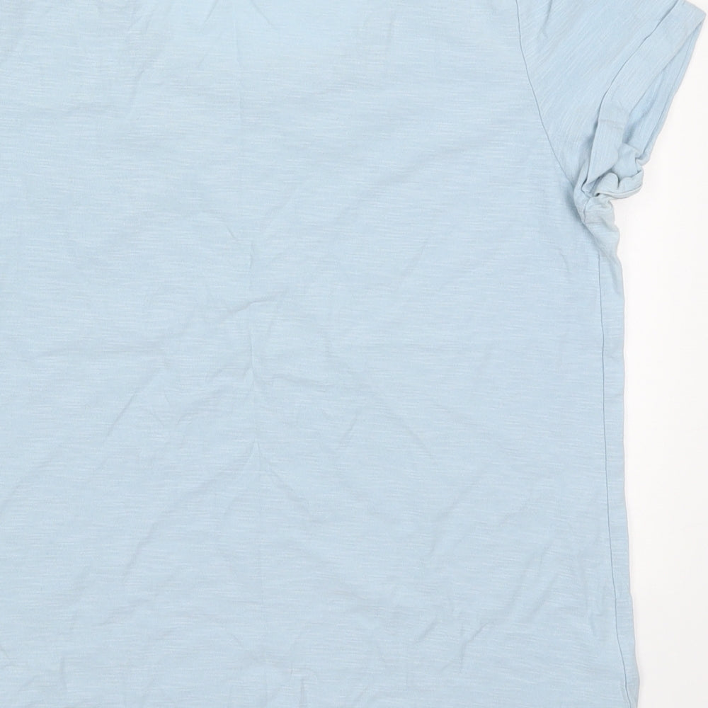 NEXT Womens Blue  Cotton Basic T-Shirt Size 12 Round Neck