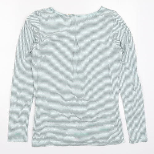 Trespass Womens Green Striped Cotton Basic T-Shirt Size 14 Round Neck