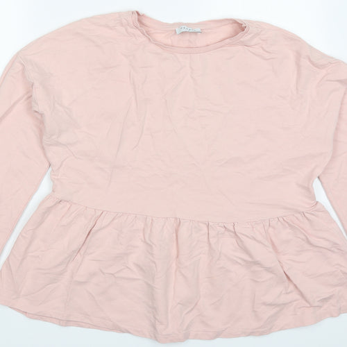 Papaya Womens Pink  Cotton Pullover Sweatshirt Size M  Pullover