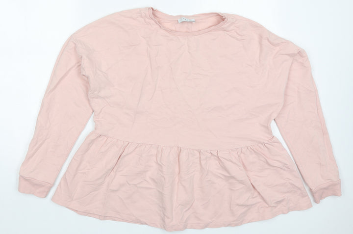 Papaya Womens Pink  Cotton Pullover Sweatshirt Size M  Pullover