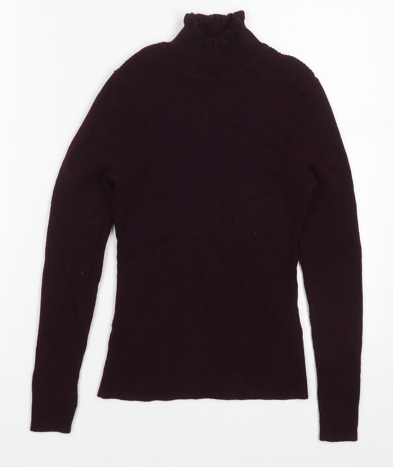 New Look Womens Purple High Neck  Viscose Pullover Jumper Size 10