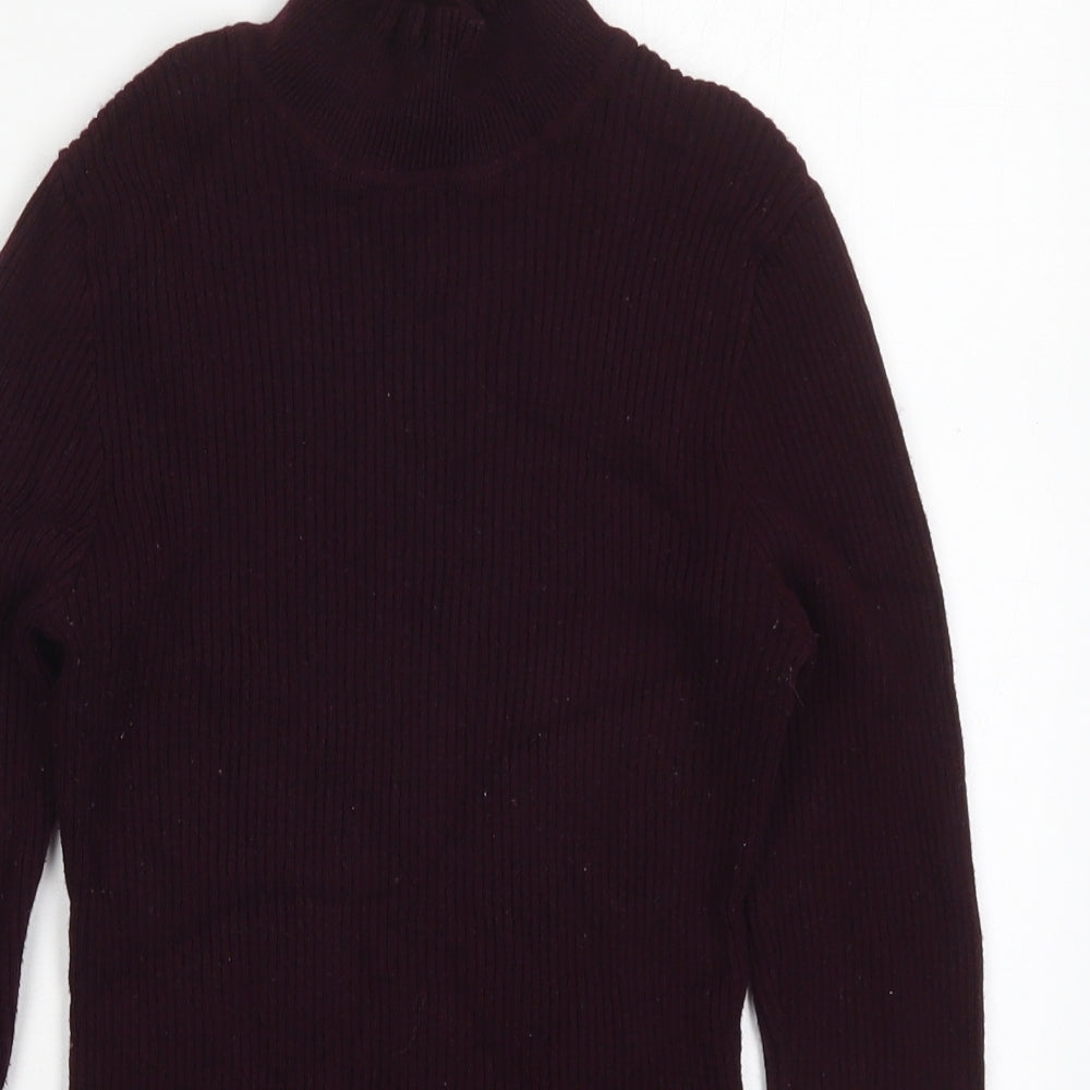 New Look Womens Purple High Neck  Viscose Pullover Jumper Size 10