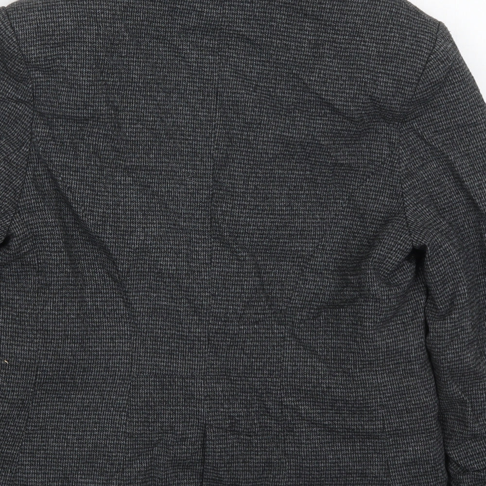 New Look Womens Grey Houndstooth Polyester Jacket Suit Jacket Size 14