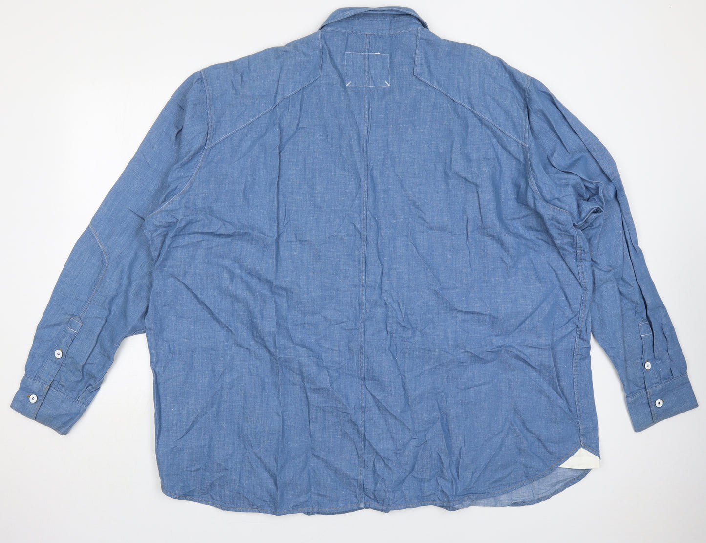Voi Jeans Mens Blue  Cotton  Button-Up Size 3XL Collared Button