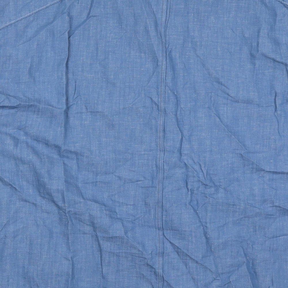 Voi Jeans Mens Blue  Cotton  Button-Up Size 3XL Collared Button