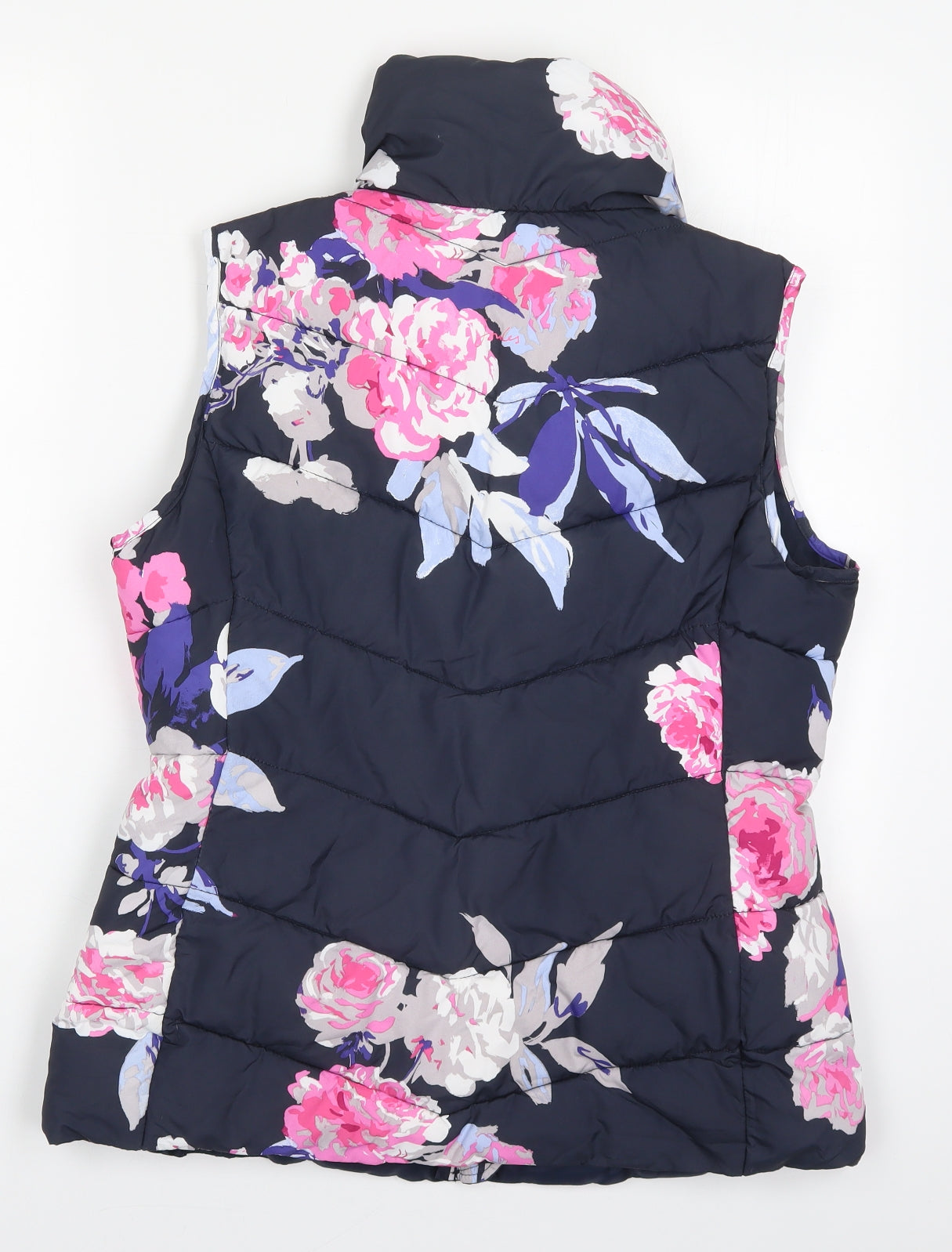 Joules Womens Multicoloured Floral  Gilet Coat Size 14  Zip