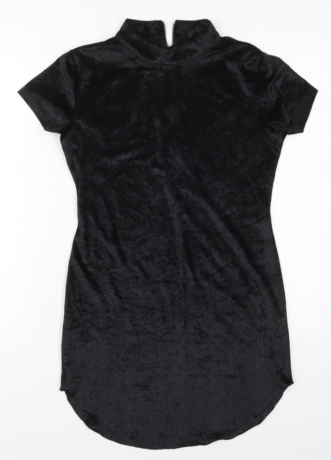 AX Paris Womens Black  Polyester Mini  Size 12  Round Neck Zip