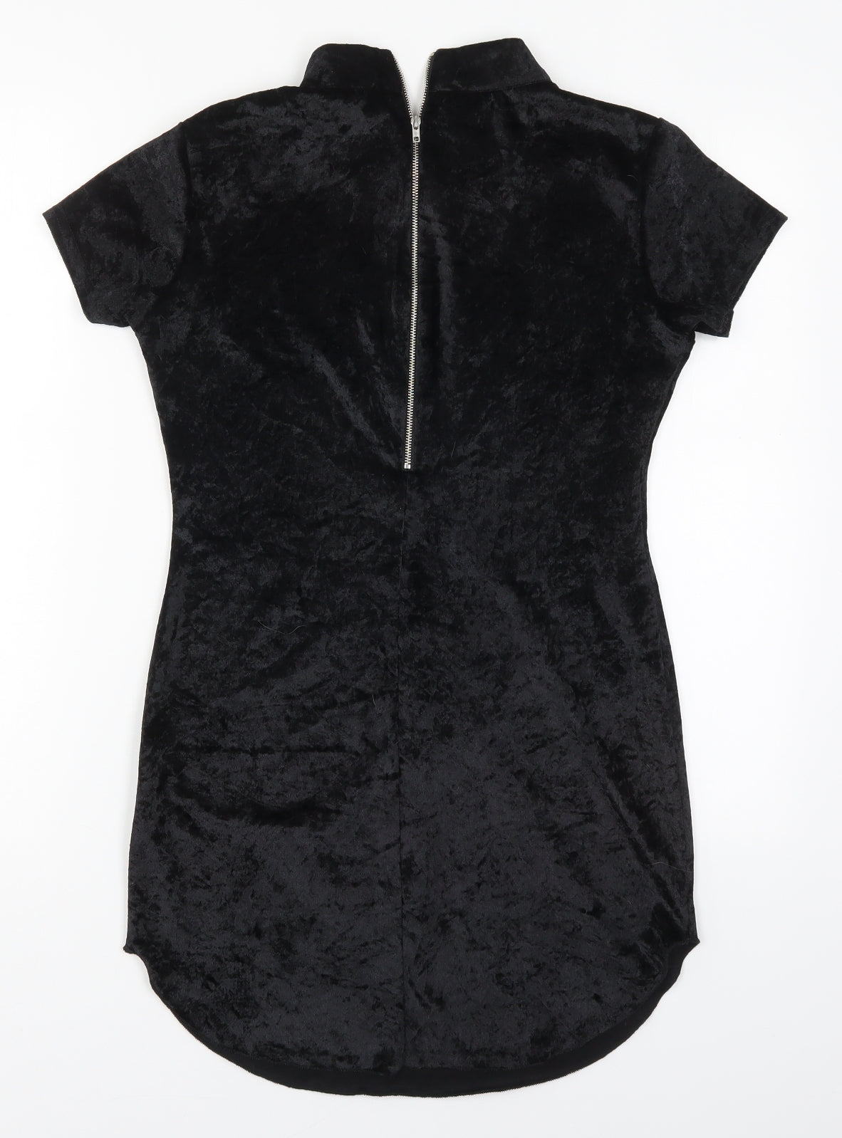 AX Paris Womens Black  Polyester Mini  Size 12  Round Neck Zip