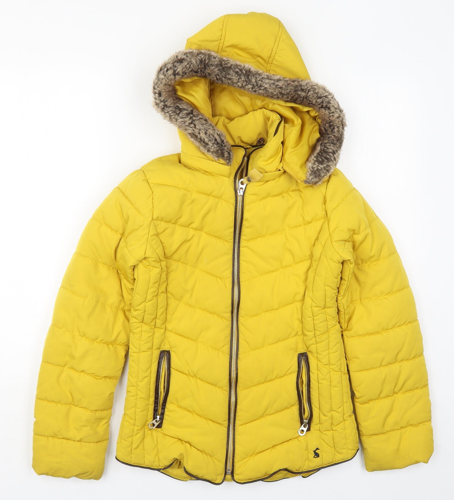 Joules Girls Yellow   Basic Coat Coat Size 11-12 Years  Zip