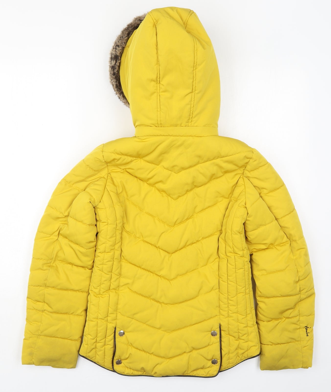 Joules Girls Yellow   Basic Coat Coat Size 11-12 Years  Zip
