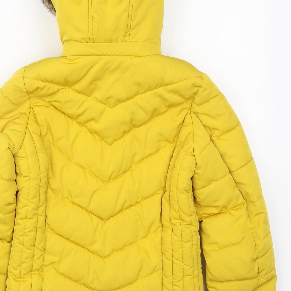 Joules Girls Yellow   Basic Coat Coat Size 11-12 Years  Zip