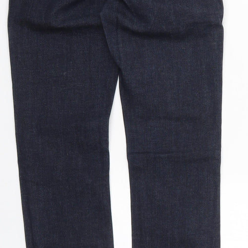 Topshop Womens Blue  Cotton Skinny Jeans Size 24 in L29 in Regular Button