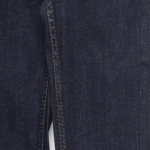 Topshop Womens Blue  Cotton Skinny Jeans Size 24 in L29 in Regular Button