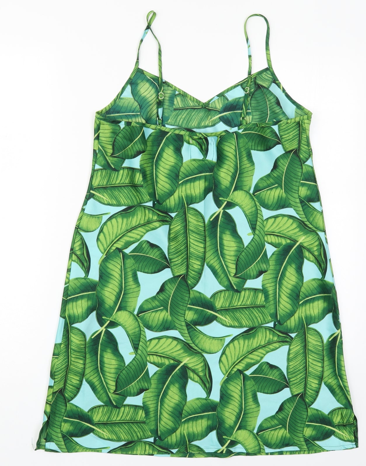 Matalan Womens Green Floral Polyester Top Dress Size 12   - Leaf Prints