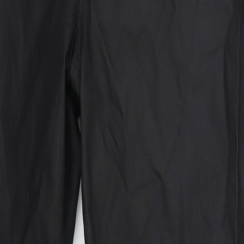 River Island Womens Black  Cotton Trousers  Size 8 L24 in Regular Button