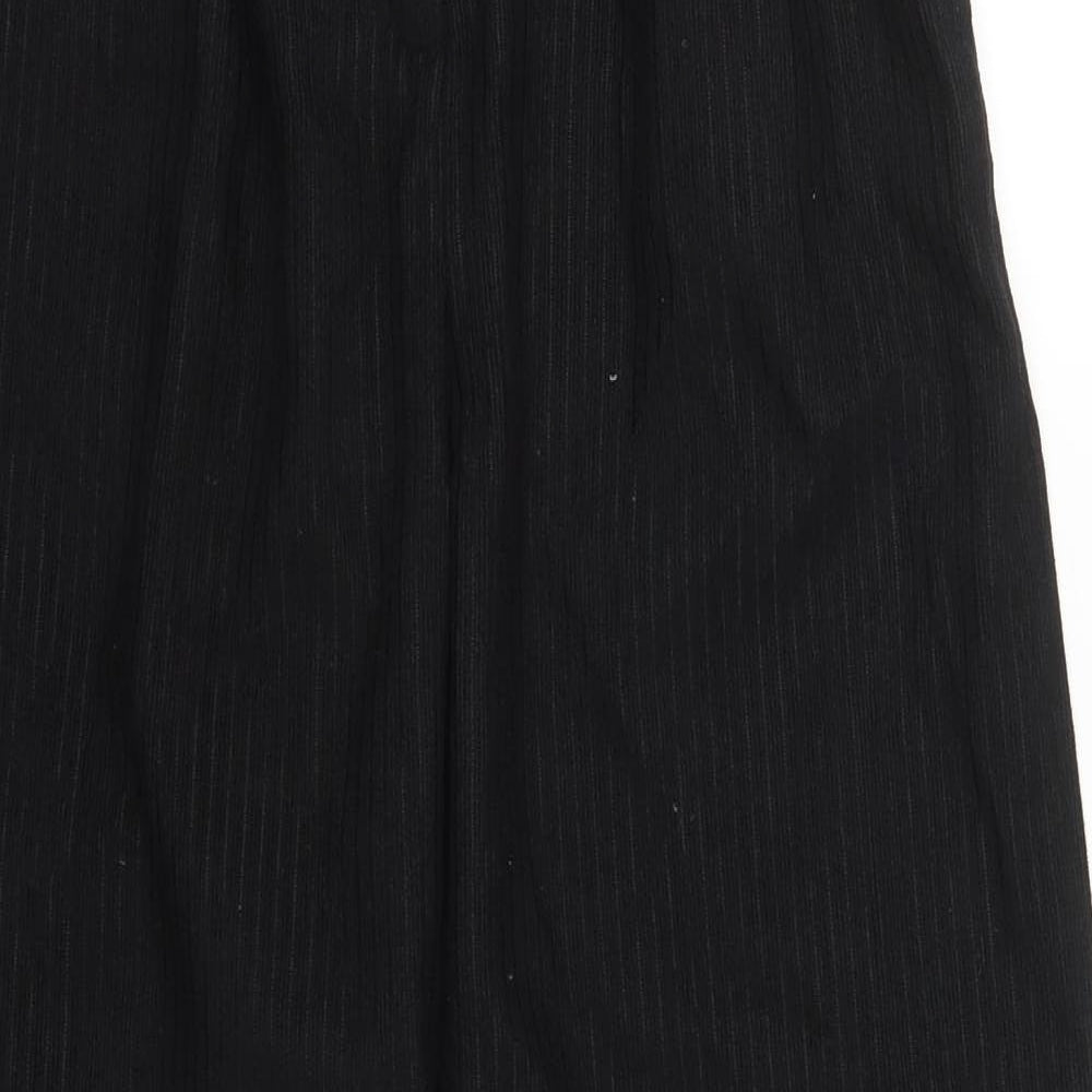 SheIn Womens Black Striped Polyester Trousers  Size S L29 in Regular Button