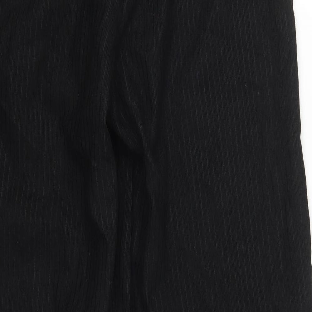 SheIn Womens Black Striped Polyester Trousers  Size S L29 in Regular Button