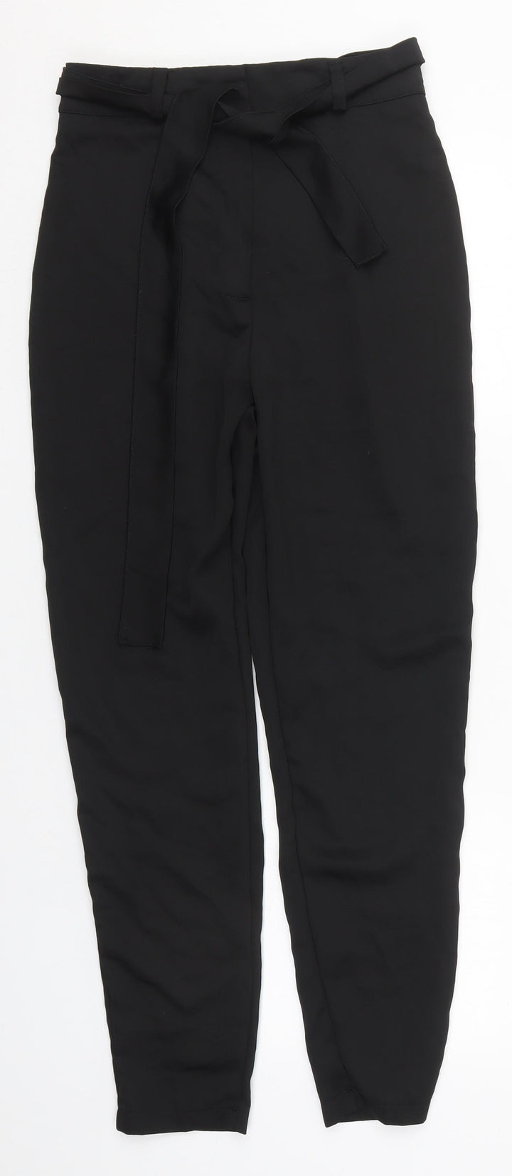 Boohoo Womens Black  Polyester Trousers  Size 6 L28 in Regular Hook & Eye