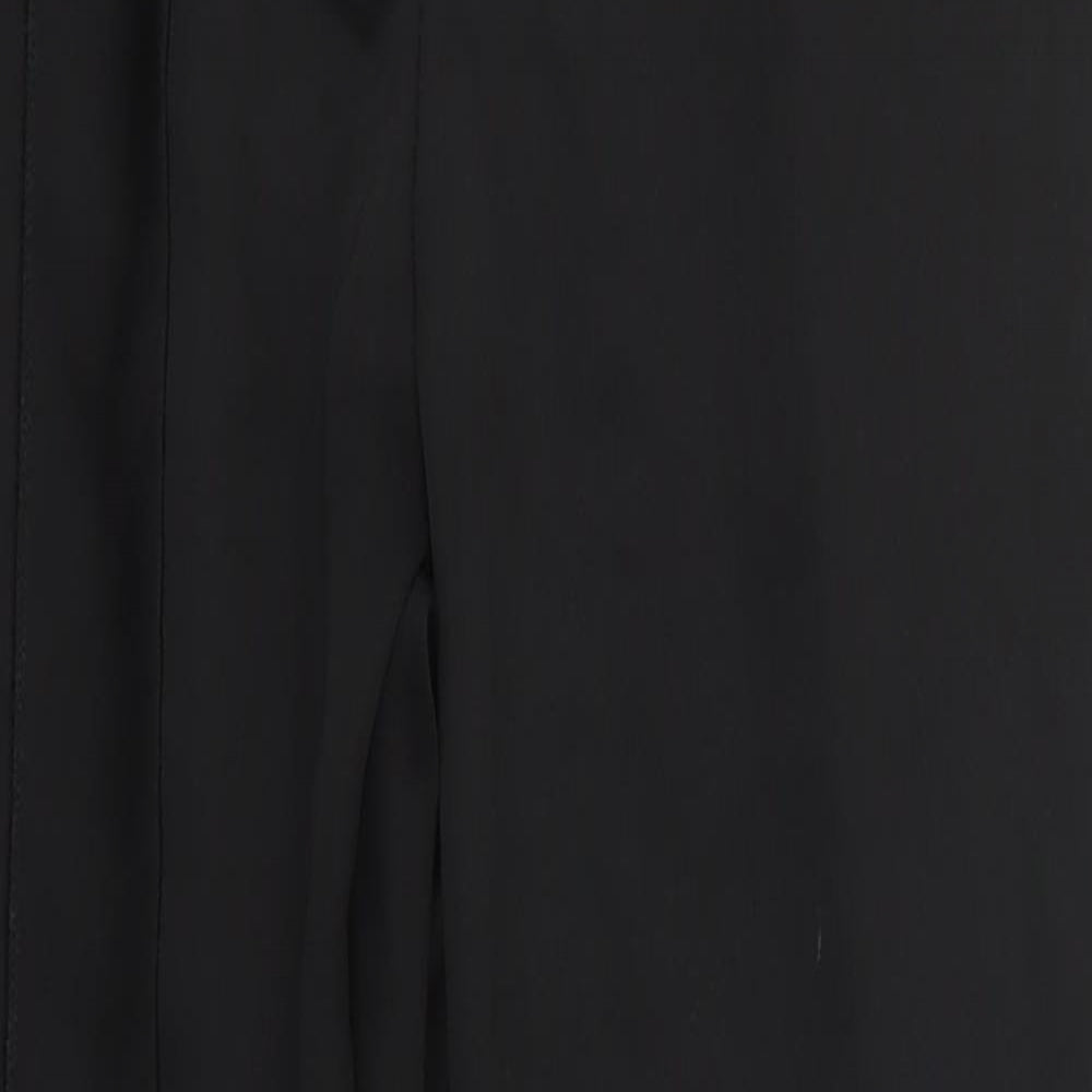 Boohoo Womens Black  Polyester Trousers  Size 6 L28 in Regular Hook & Eye