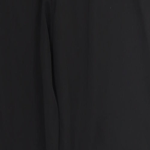Boohoo Womens Black  Polyester Trousers  Size 6 L28 in Regular Hook & Eye