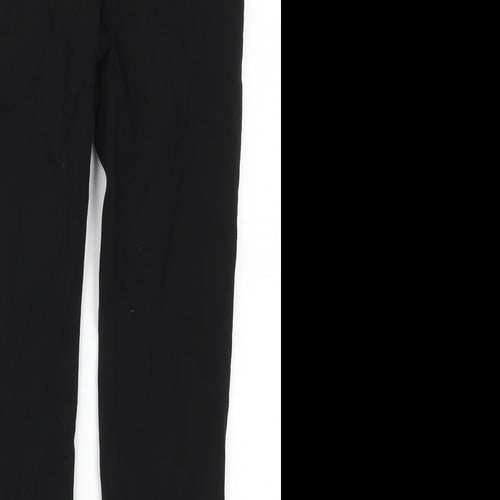Mango Womens Black  Viscose Trousers  Size 6 L27 in Regular Hook & Eye