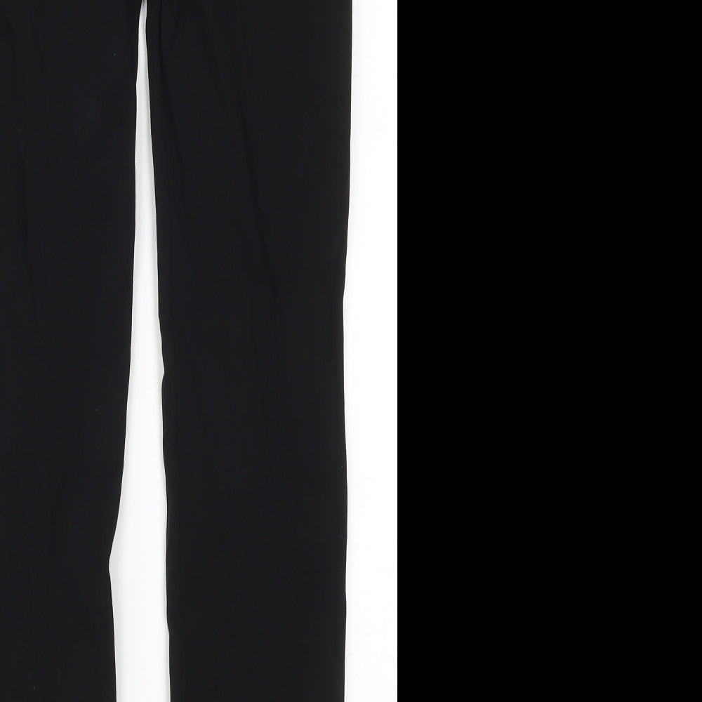 Mango Womens Black  Viscose Trousers  Size 6 L27 in Regular Hook & Eye