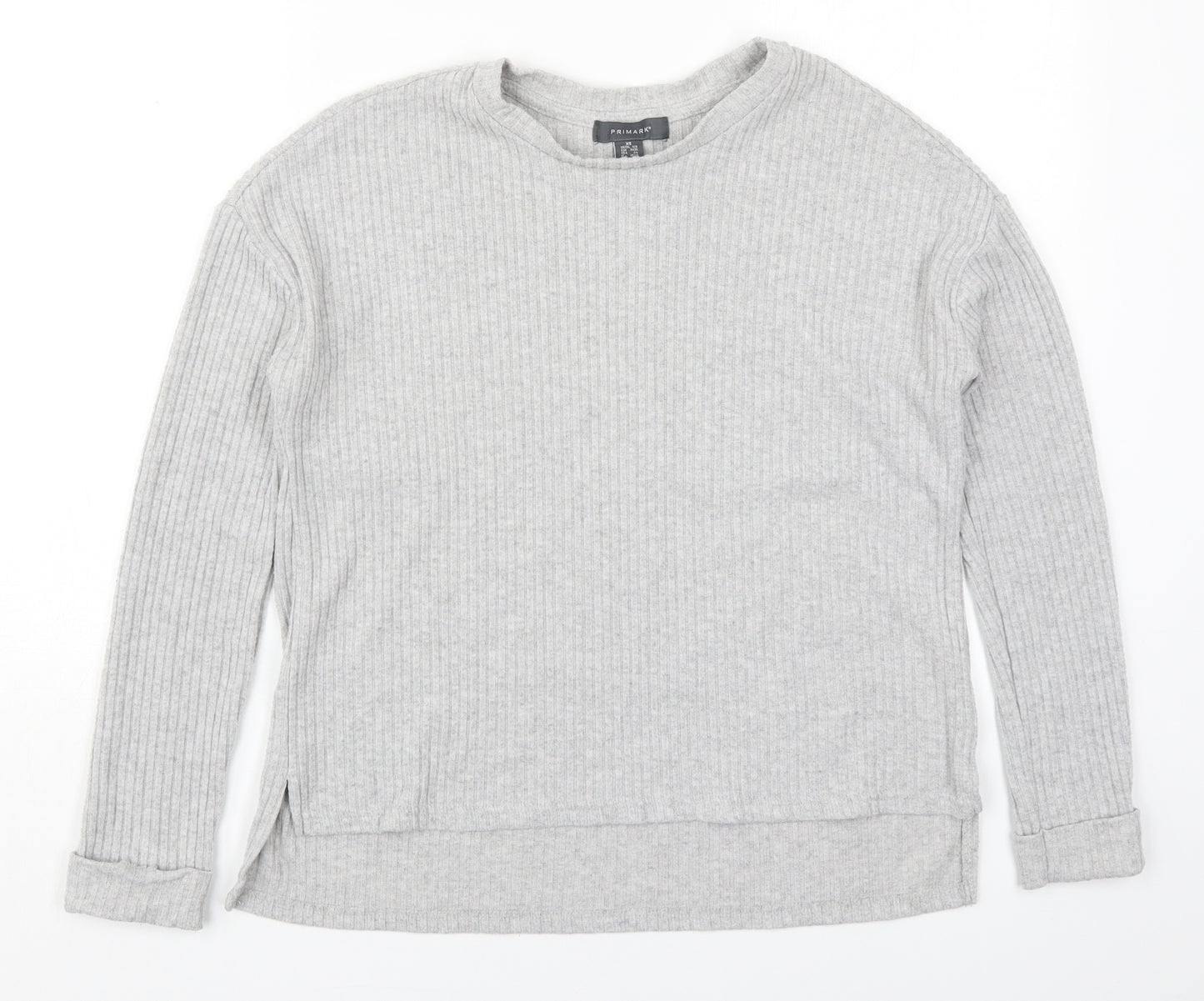 Primark Womens Grey Round Neck  Polyester Pullover Jumper Size 6