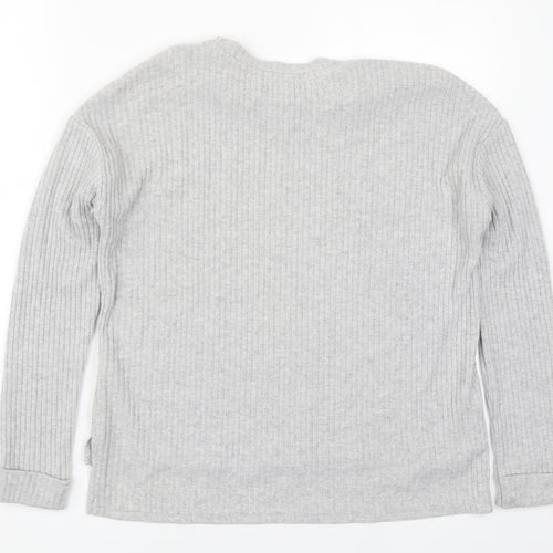 Primark Womens Grey Round Neck  Polyester Pullover Jumper Size 6
