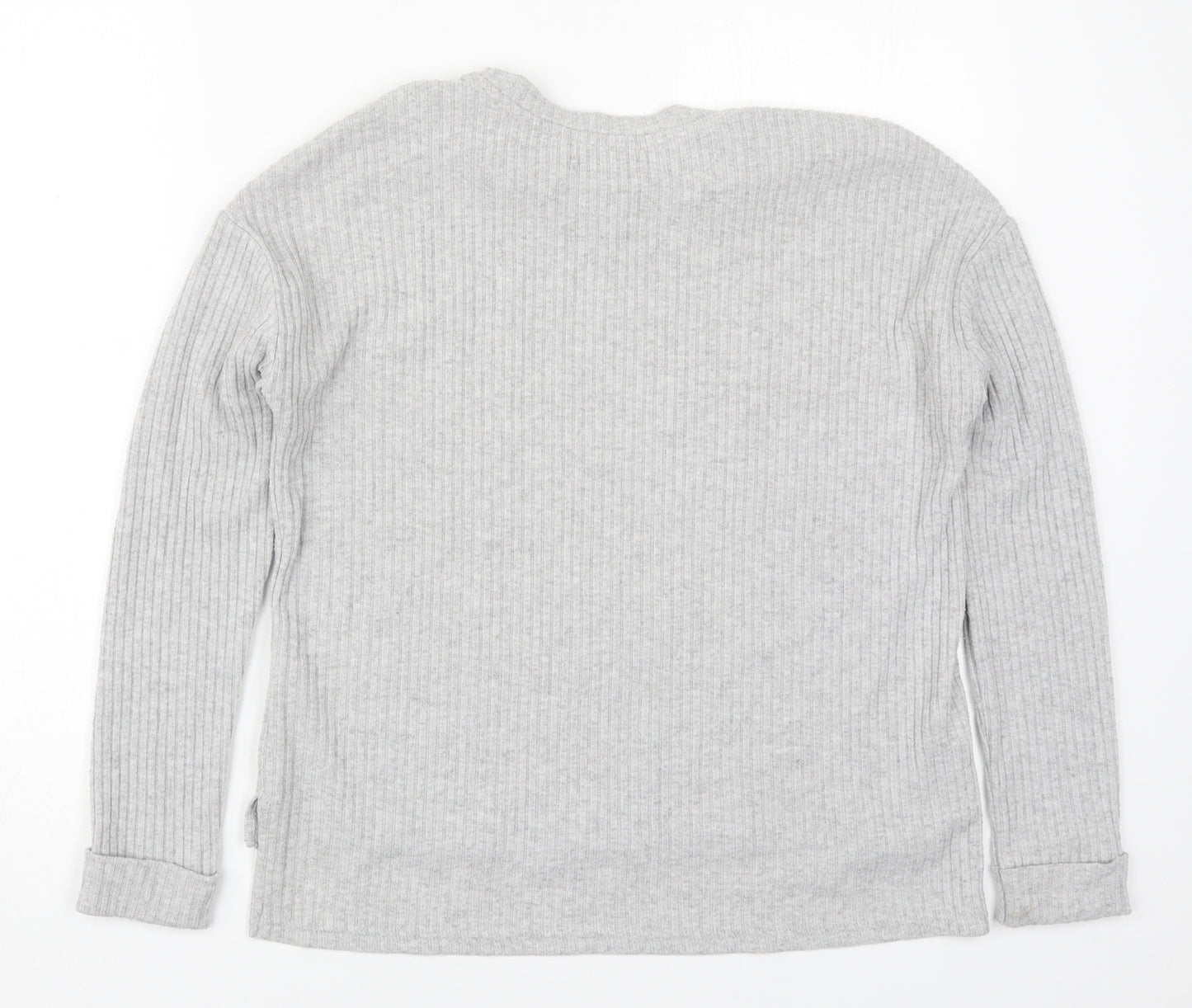 Primark Womens Grey Round Neck  Polyester Pullover Jumper Size 6