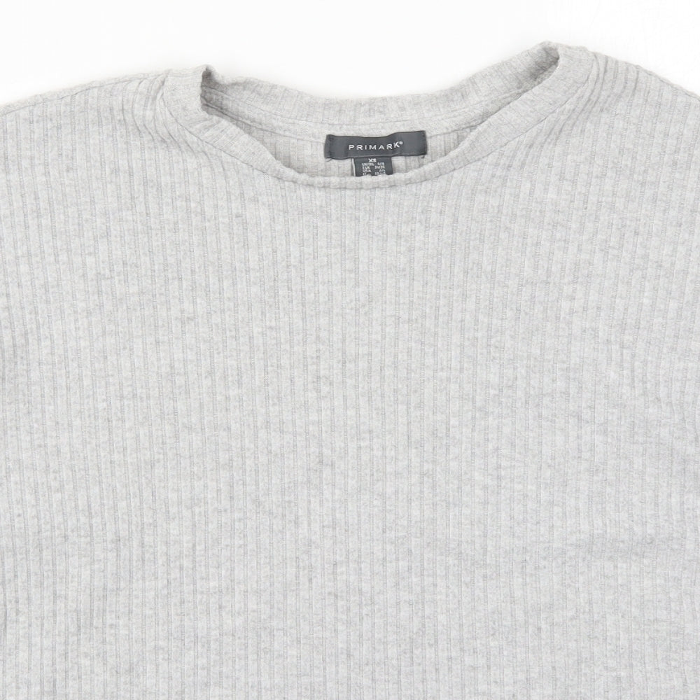 Primark Womens Grey Round Neck  Polyester Pullover Jumper Size 6