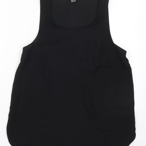Primark Womens Black  Polyester Basic Tank Size 6 Round Neck