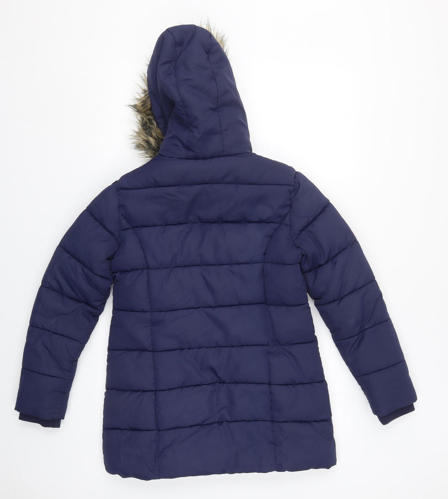 Nutmeg Girls Blue   Basic Coat Coat Size 12-13 Years  Zip