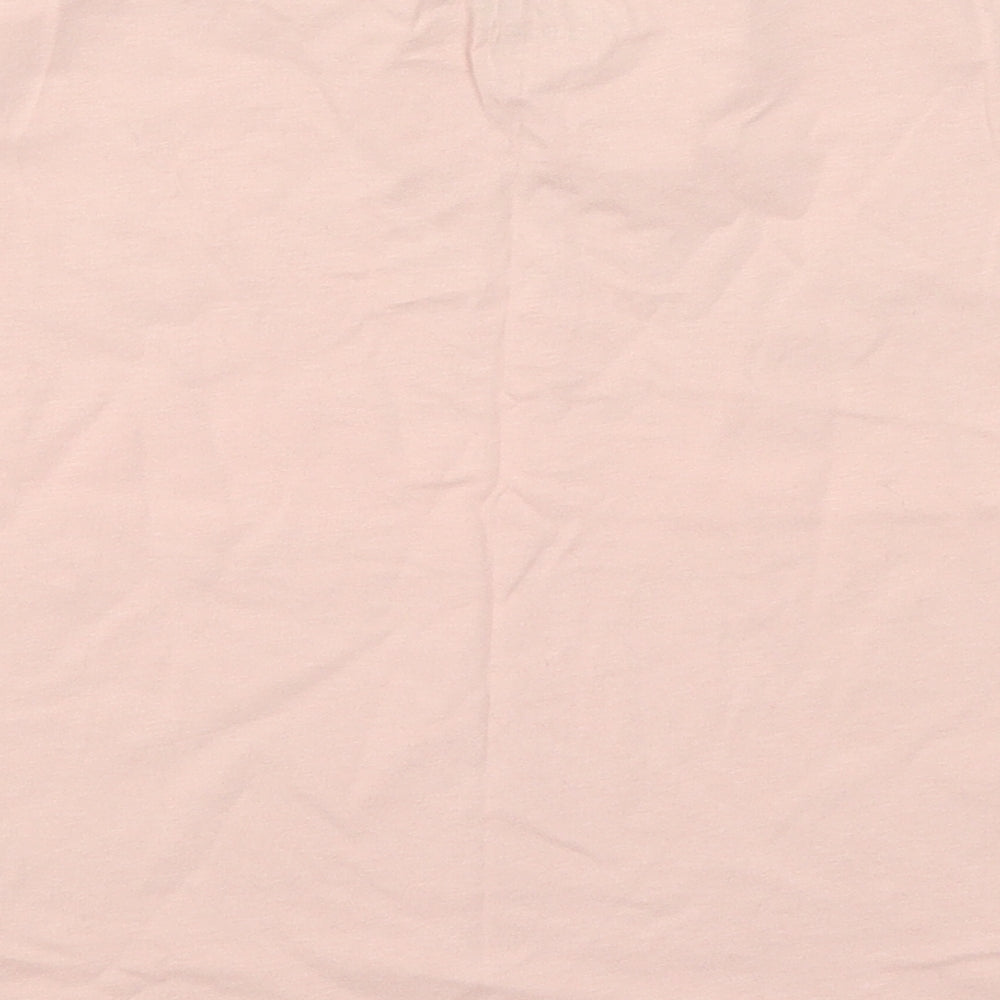 Marks and Spencer Girls Pink  Cotton Basic T-Shirt Size 9-10 Years Crew Neck Pullover - Butterflies Spread Kindness