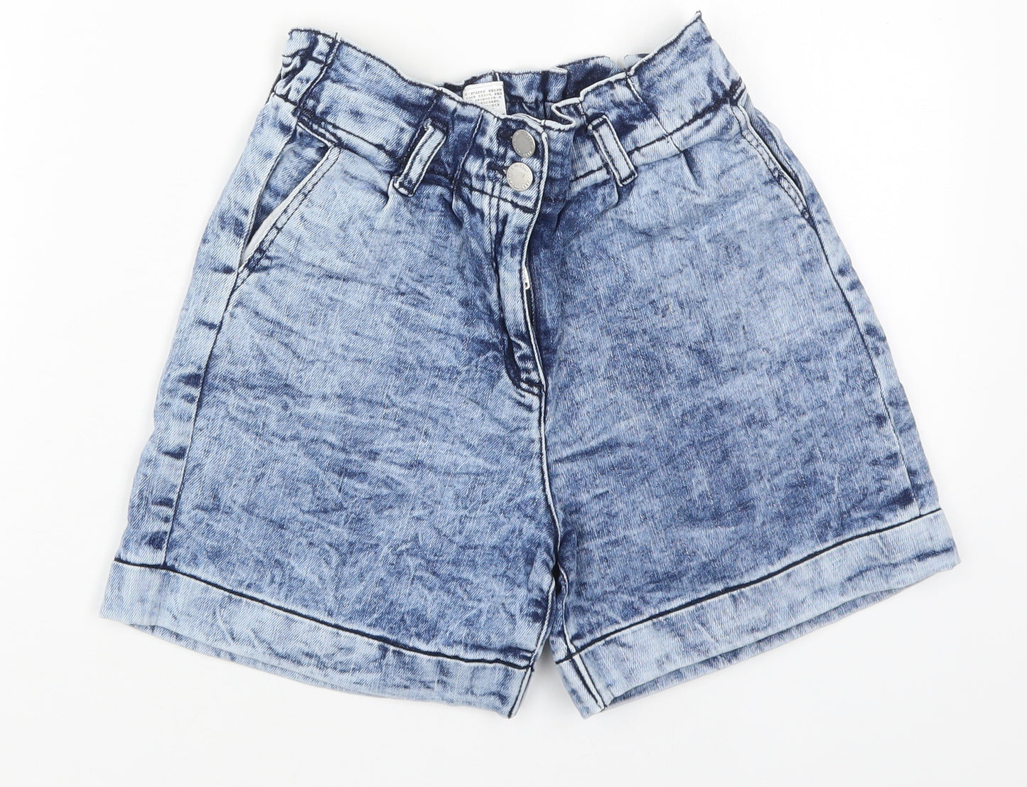 NEXT Girls Blue  Cotton Mom Shorts Size 10 Years  Regular
