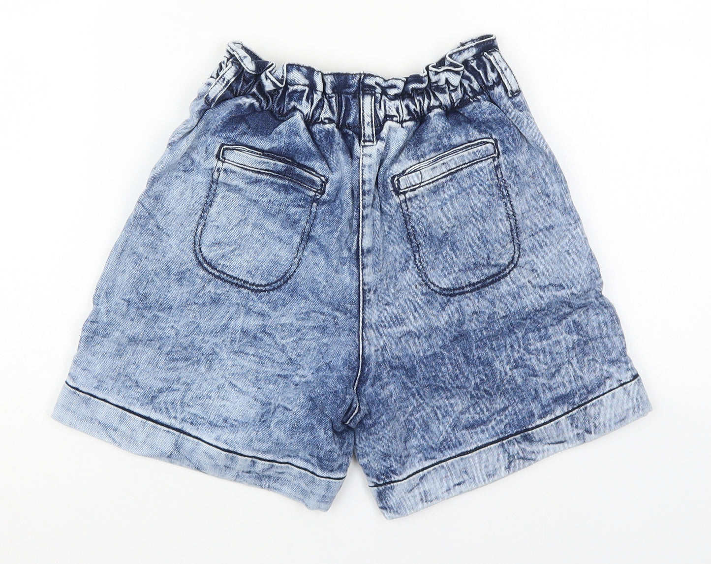 NEXT Girls Blue  Cotton Mom Shorts Size 10 Years  Regular