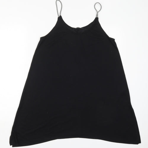George Womens Black  Polyester Tank Dress  Size M  Scoop Neck Pullover